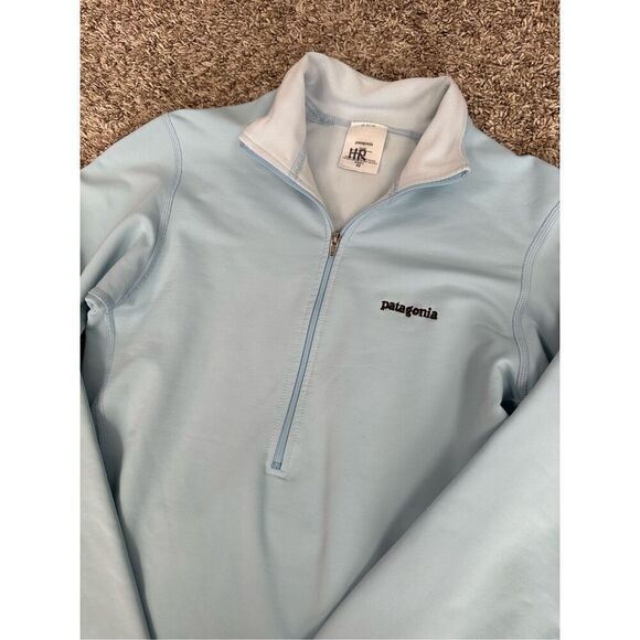 Patagonia Women's XS Thermal Capilene Baselayer Half Zip Up Jacket Light Blue - Picture 3 of 11